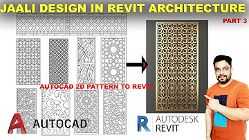 JAALI DESIGN IN REVIT ARCHITECTURE (PART 3 AUTOCAD 2D PATTERN TO REVIT 3D )