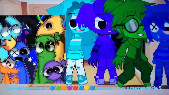 What did BLUE DO WITH GREEN?!  Rainbow Friends react to meme