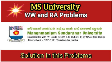MS University Result issues WW and RA | UG Students