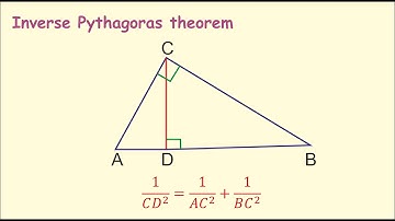 Inverse Pythagoras theorem l reciprocal Pythagorean theorem l the upside down Pythagorean theorem