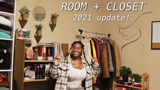 2021 BEDROOM + CLOSET TOUR! (aesthetic, minimalistic)