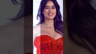 Janhvi Kapoor Stuns In A Shimmering Red Strapless Gown At Zee Cinema Awards