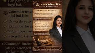 Common Intention Explained ⚖️ Section 34 IPC / BNS | Judiciary & APO Exam Special