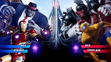 Hulk & Iron Man vs Gladiator Hulk & Spiderman (Very Hard) - Marvel vs Capcom | 4K UHD Gameplay