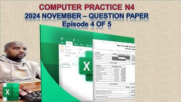 COMPUTER PRACTICE N4 -NOVEMBER 2024- MICROSOFT EXCEL - CALCULATIONS - MAX - MIN - AVERAGE - SUM