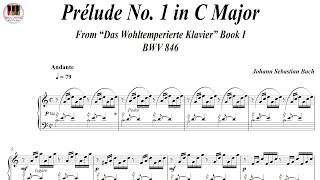 Prélude No.1 in C Major, Das Wohltemperierte Klavier Book I, BWV 846 - Johann Sebastian Bach, Piano