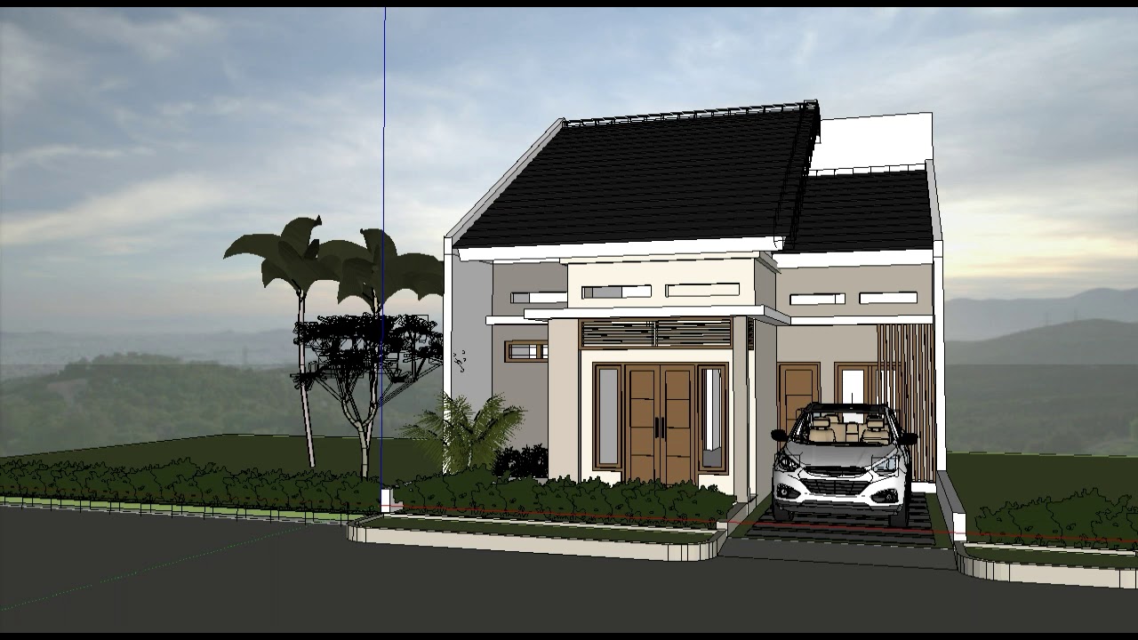 Desain Arsitek Rumah Minimalis 1 Lantai  Ukuran 8 x 14 