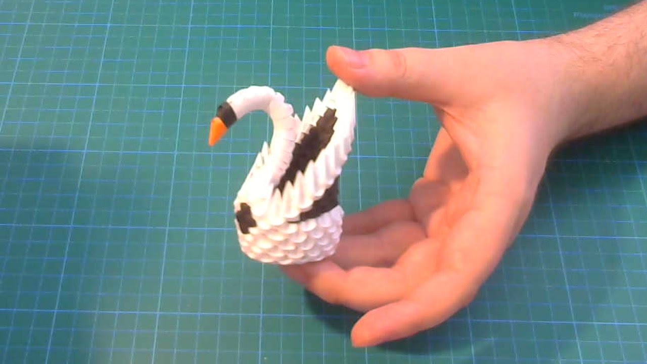 3D Origami small swan tutorial DIY paper small swan YouTube