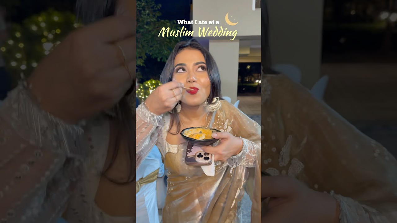 What I ate at a Muslim Wedding  🌙 #nikah #weddingfood #whatieat