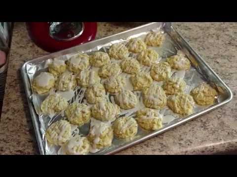 Lemon Cookies with Vanilla Glaze