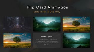 Flip Card Animation Using HTML & CSS Only | Card Animation