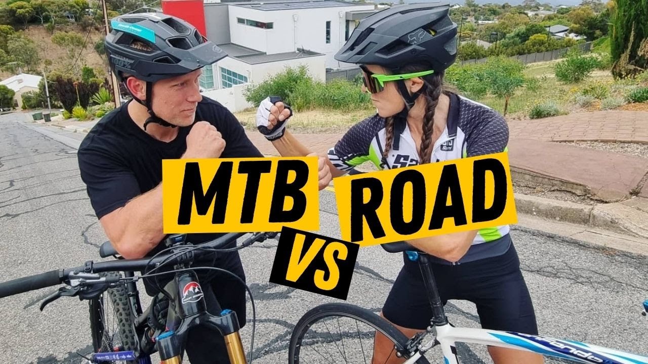 MTB vs Road Bike Race YouTube