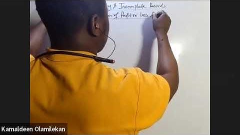 Financial Accounting: ICAN Foundation (Single Entry and Incomplete Records)