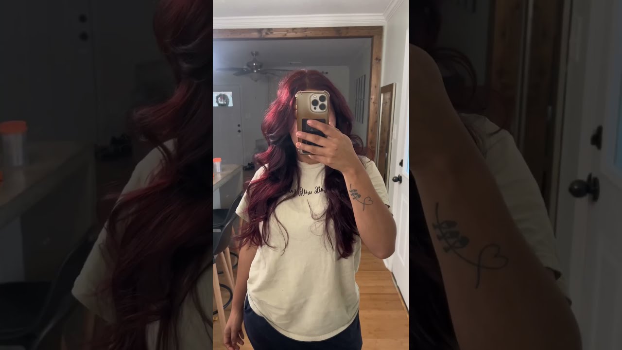 I Dye My HAIR Beautiful CHERRY CHRUSH From L Or Al Hair Hairdye Longhair
