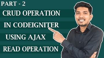 CRUD Operation in Codeigniter using Ajax | Select Operation in Codeigniter using Ajax part 2