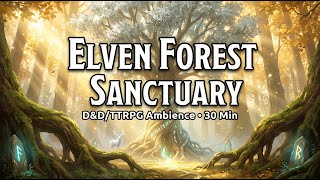 Elven Forest Sanctuary | D&amp;D/TTRPG Ambience | 30 Minutes