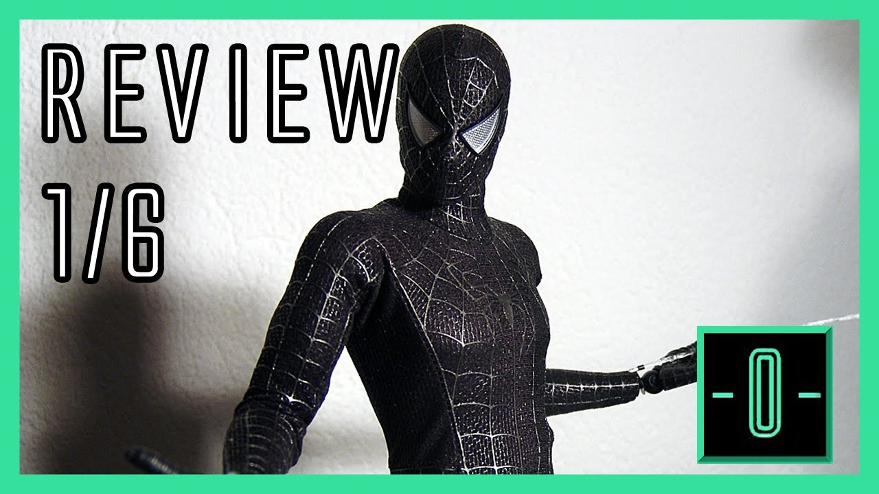 Hot Toys Black Suit Spiderman - Spiderman 3 1/6h scale unboxing and review  - YouTube