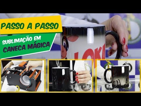 Sublimação com Caneca Mágica 325ml Preta