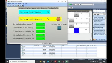 Z Index Word Variable filling Array used with Mitsubishi FX5U GXWorks 3