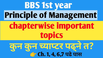 bbs 1st year// Principle of management// Chapterwise important topics//