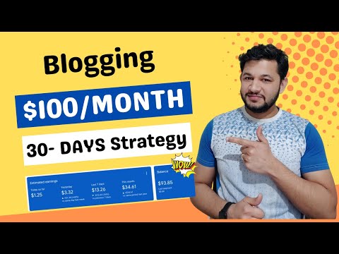 $100/month with Blogging in next 30 Days using Smart Blogging Strategy | Step by Step