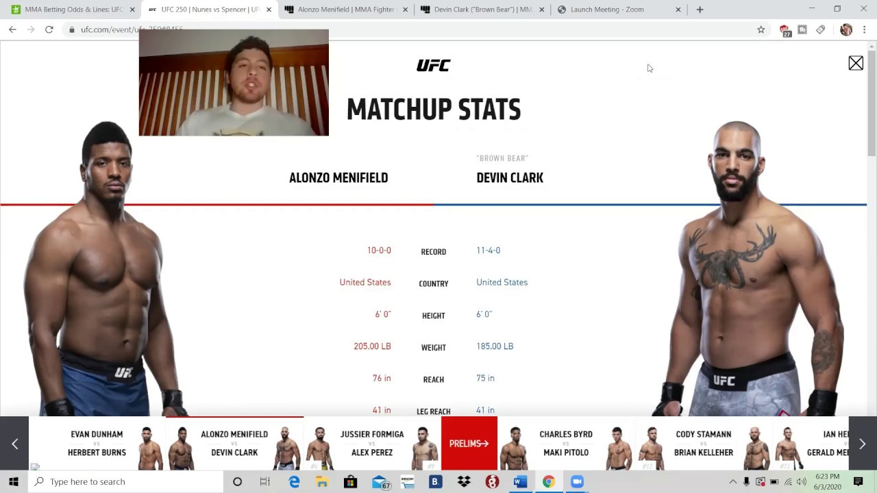 UFC 250 Devin Clark vs Alonzo Menifield Predictions & Betting Odds