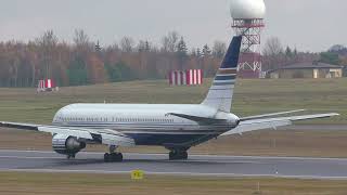 Boeing 767 - 300 Landing &amp; Takeoff , Vilnius Airport