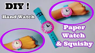 Make Paper Watch + Squishy For Little Brother ||  How To Make Paper Hand Watch & Squishy || #craft