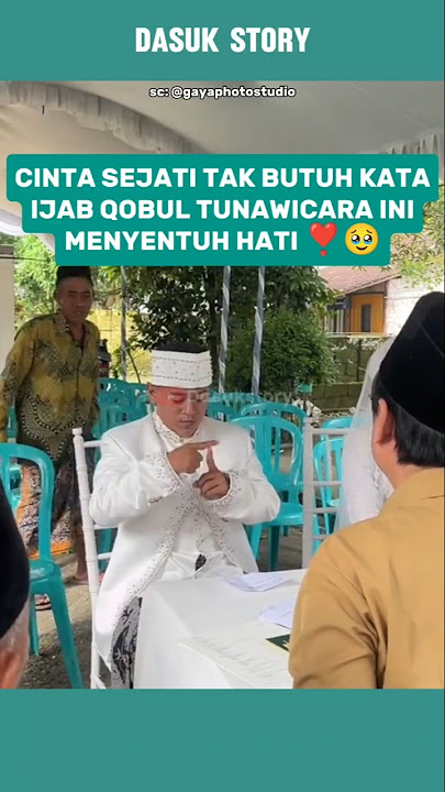 Tanpa Suara, Tapi Penuh Makna… Ijab Qobul dengan Bahasa Isyarat Ini Bikin Haru