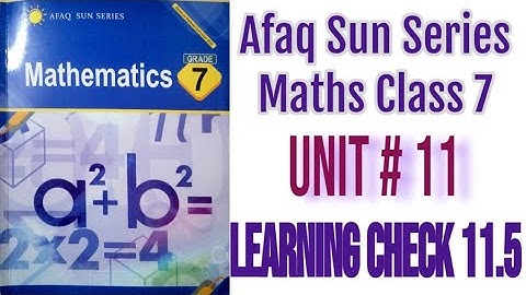 Afaq Sun Series Maths Class 7 SNC 2022||Unit 11 Angles and Transformations Learning Check 11.5