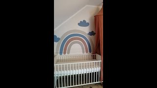 Rainbow wall sticker installation by www.mica-mica.com Rainbow wall sticker installation by www.mica-mica.com