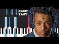 XXXTentacion - The Remedy For A Broken Heart (why am i so in love)(SLOW EASY PIANO TUTORIAL)