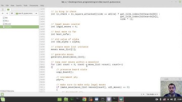 Bitboard CHESS ENGINE in C: implementing QUIESCENCE SEARCH
