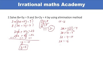 Solve x +2y = -1 and 2x-3y = 12 by using substitution method || 10th class Maths SA-1 ||