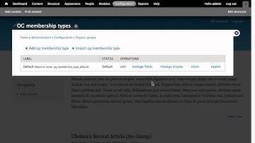 OG: Part 12 Organic Groups Membership Types
