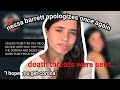 Nessa Barrett Apologizes Again for the Last Time| Sydney and Celia Reacted | Death Threats were sent