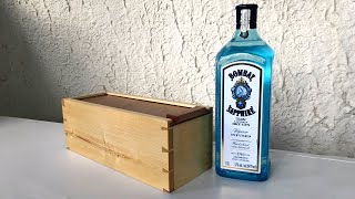 Hand Dovetailed Scrapwood Liquor Bottle Box