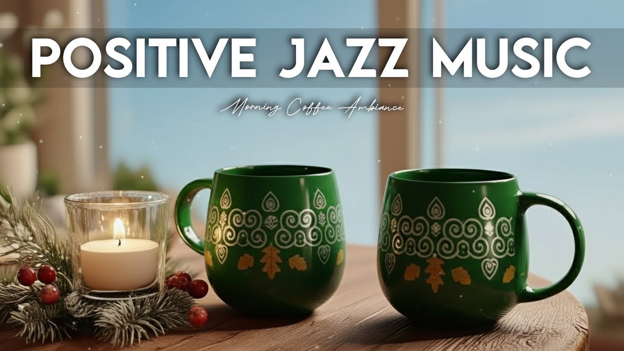 Positive Coffee Jazz ☕Morning Seaside Café Ambience & Smooth Bossa Nova for Relaxation