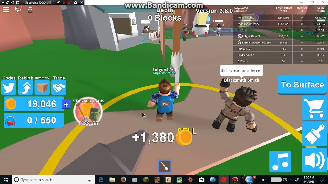 Roblox Mining Simulator Episode 1 The Grind For A Power Saw Youtube - mining simulator roblox ep 1 free online videos best