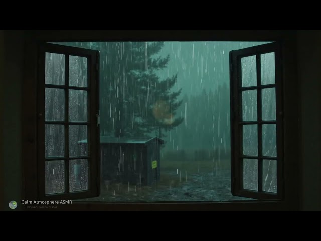 Rain Sounds for Sleep | Relaxing Open Window Rain | Heavy Rain 4 Hour
