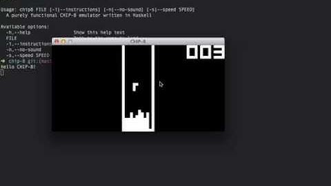 Playing Tetris on a CHIP-8 emulator