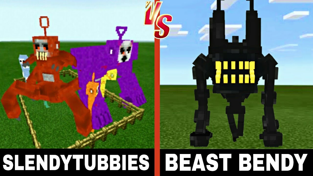 Slendytubbies vs. Beast Bendy | Minecraft (INTENSE BATTLE! w/ Dave)