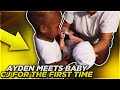 AYDEN MEETS HIS BROTHER FOR THE FIRST TIME!! (PRICELESS)