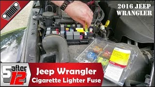 2016 Jeep Wrangler - Cigarette Lighter Fuse - M6 - YouTube