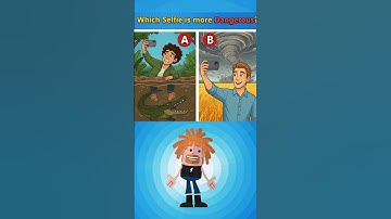 Which selfie is more dangerous 😯? #riddle #find #brainteasers #shorts #genius #challenge #quiz #real