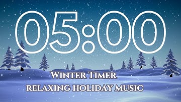 5 Minute Winter Wonderland Timer ❄️ | Relaxing Music & Snowflake Animations
