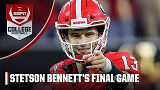 Stetson Bennett finishes his college football career with a 6 TD game & a championship 🏆