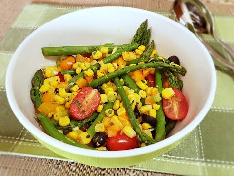 Asparagus Summer Salad Recipe • Healthy, Bright & Colorful! - Episode 341