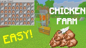 EASY AUTOMATIC COOKED CHICKEN FARM in Minecraft Bedrock 1.16
