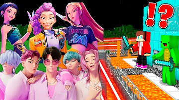 Rumi Kpop Demon Hunter and Saja Boys vs Security House in Minecraft ! JJ and Mikey Maizen